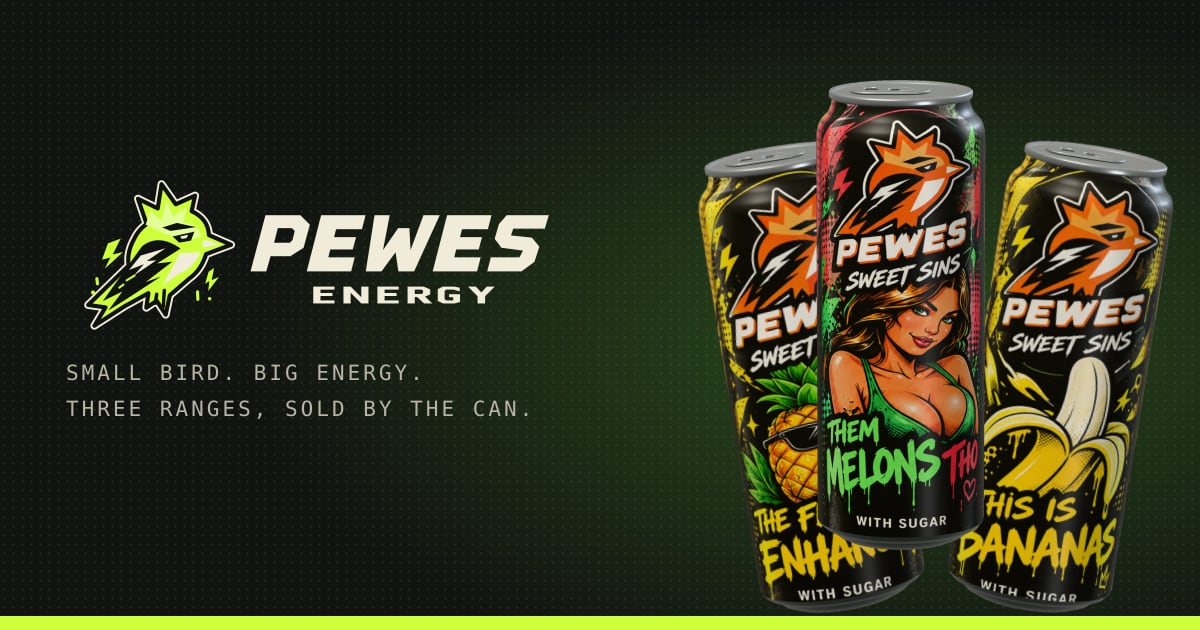 PEWES ENERGY cans rendered by a headless WooCommerce storefront