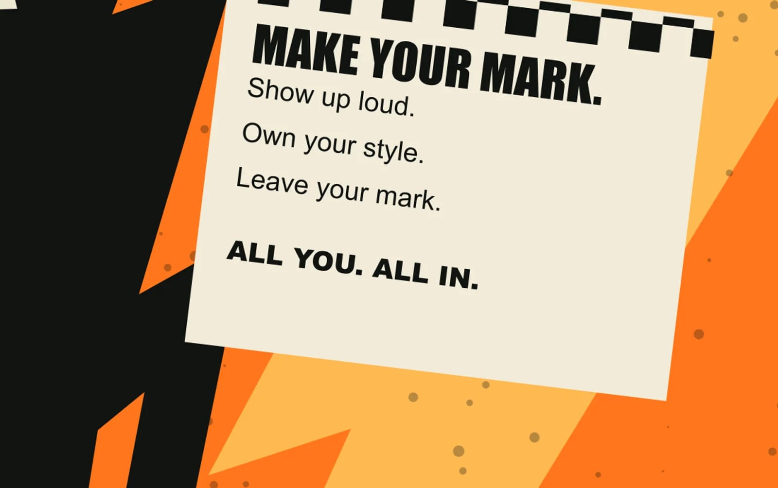Make your mark notecard from the Mango Riot wrap